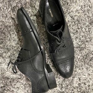 Tom Ford Black Textured Leather Dress Shoes
